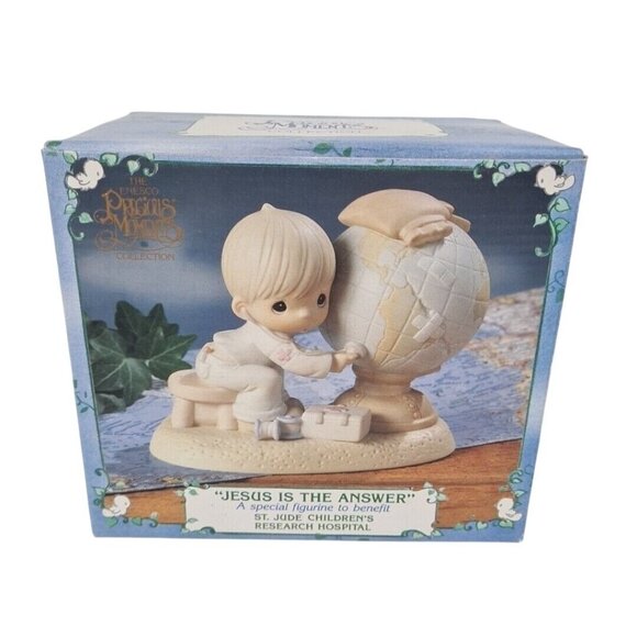 Precious Moments E1381R Jesus is the Answer St. Jude Children's Figurine - Picture 5 of 5